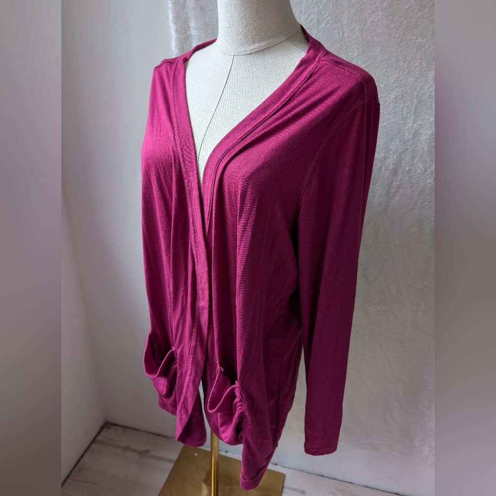 Cabela's Fuchsia Modal Rayon Cardigan XL